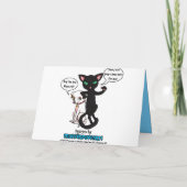 Grumpy Black Cat Wont be Frohe Weihnachten (Rückseite)