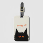 Grumpy Black Gepäckanhänger (Vorderseite Vertikal)