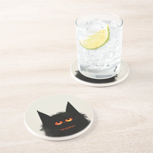 Grumpy Black Getränkeuntersetzer (Seite)