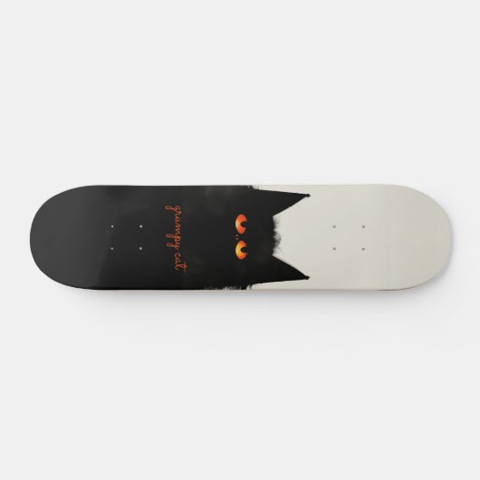 Grumpy Black Skateboard (Horizontal)