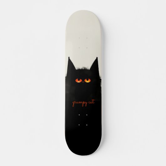 Grumpy Black Skateboard (Vorne)