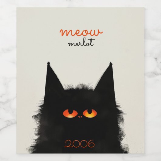 Grumpy Black Weinetikett (Einzelnes Label)