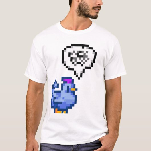 Grumpy Blue Chicken Stardew Valley T-Shirt (Vorderseite)