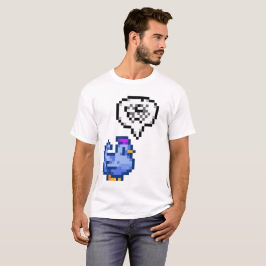 Grumpy Blue Chicken Stardew Valley T-Shirt (Vorne ganz)