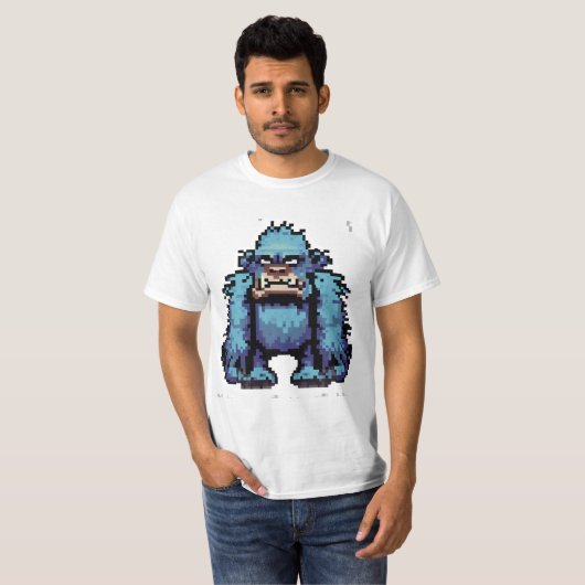 Grumpy Blue Sasquatch Variant 2 T - Shirt (Vorne ganz)