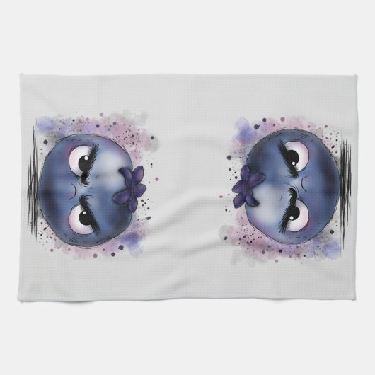 Grumpy Blueberry Geschirrtuch (Horizontal)