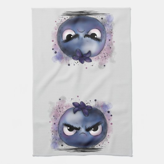 Grumpy Blueberry Geschirrtuch (Vertikal)