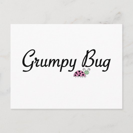 Grumpy bug postkarte (Vorderseite)