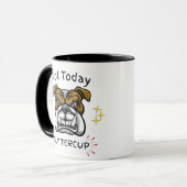 Grumpy Bulldog Cup, Dog Lover Gift Idea, Pet Humor Tasse (Vorderseite Links)
