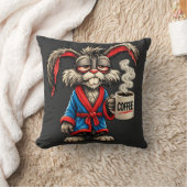 Grumpy Bunny Coffee Funny T-Shirt Kissen (Decke)