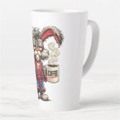 Grumpy Bunny Coffee Funny T-Shirt Milchtasse (Rechte Ecke)