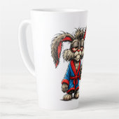 Grumpy Bunny Coffee Funny T-Shirt Milchtasse (Linke Ecke)