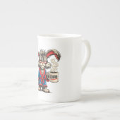 Grumpy Bunny Coffee Funny T-Shirt Porzellantasse (Vorderseite Rechts)