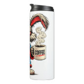 Grumpy Bunny Coffee Funny T-Shirt Thermosbecher (Nach rechts gedreht)