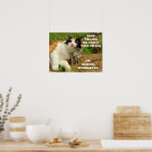 Grumpy Calico Cat Drama Sarcasm Poster (Küche)