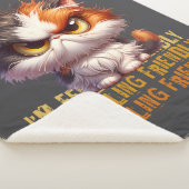 Grumpy Calico Cat und lustiges Zitat Sherpadecke (3/4)