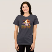 Grumpy Calico Cat und lustiges Zitat Tri-Blend Shirt (Vorderseite voll)