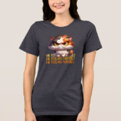 Grumpy Calico Cat und lustiges Zitat Tri-Blend Shirt (Vorderseite)