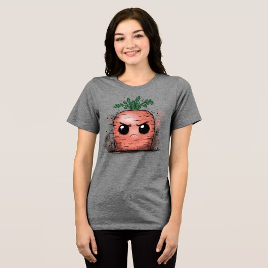 Grumpy Carrot Tri-Blend Shirt (Vorderseite voll)