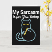 Grumpy Cat Attitude – Quietly Judging Funny Cat Karte (Gelbe Blume)