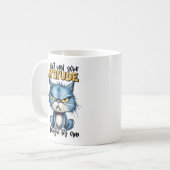 Grumpy Cat Attitute Funny Animal Sarcasy Sprichwor Kaffeetasse (Vorderseite Links)