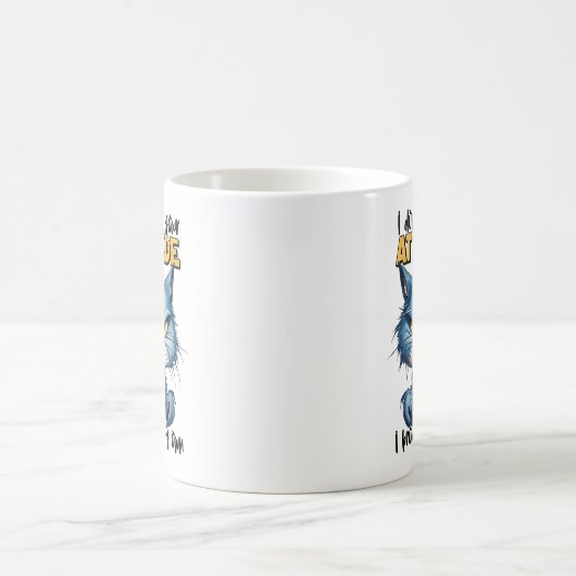 Grumpy Cat Attitute Funny Animal Sarcasy Sprichwor Kaffeetasse (Mittel)