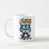 Grumpy Cat Attitute Funny Animal Sarcasy Sprichwor Kaffeetasse (Links)