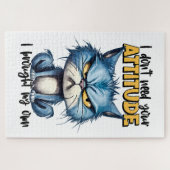 Grumpy Cat Attitute Funny Animal Zitat Puzzle (Horizontal)
