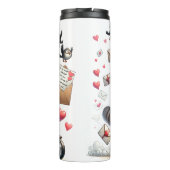 Grumpy Cat auf einem Scooter Thermosbecher (Rückseite)