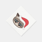 Grumpy Cat Christmas Napkins Serviette (Ecke)