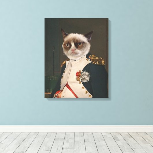 Grumpy Cat Classic Malerei Leinwanddruck (Insitu (Holzboden))