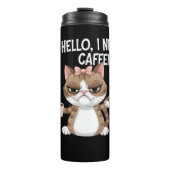 Grumpy Cat Coffee Lover Design Geschenk Thermosbecher (Vorderseite)