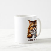 Grumpy Cat Coffee Tasse - "Verlass mir allein" mor (VorderseiteRechts)