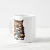 Grumpy Cat Coffee Tasse - "Verlass mir allein" mor (Vorderseite Links)