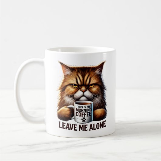 Grumpy Cat Coffee Tasse - "Verlass mir allein" mor (Links)