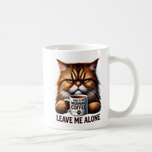 Grumpy Cat Coffee Tasse - "Verlass mir allein" mor (Rechts)