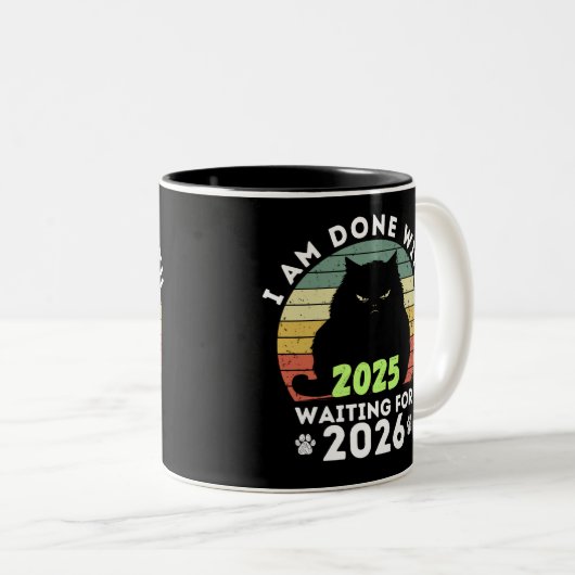 Grumpy Cat Countdown Zweifarbige Tasse (VorderseiteRechts)