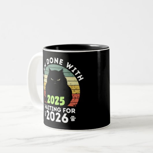 Grumpy Cat Countdown Zweifarbige Tasse (Vorderseite Links)