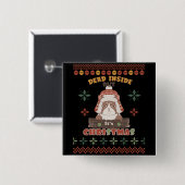 Grumpy Cat Dead Inside | Zu Weihnachten Button (Vorne & Hinten)