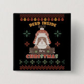 Grumpy Cat Dead Inside | Zu Weihnachten Button (Vorderseite)