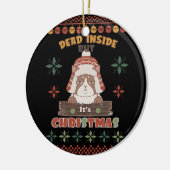 Grumpy Cat Dead Inside | Zu Weihnachten Keramik Ornament (Links)
