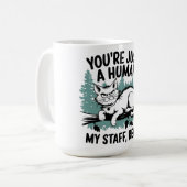 Grumpy Cat - 'Du bist nur ein Mensch, meine Mitarb Kaffeetasse (Vorderseite Links)