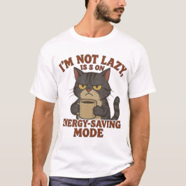 Grumpy Cat „Energiesparmodus“ Lustiges Zitat Desig T-Shirt