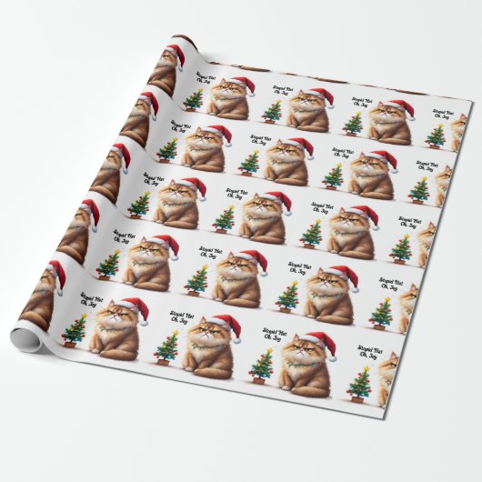 Grumpy Cat es ist Weihnachten wieder Custom Text Geschenkpapier (Ungerollt)