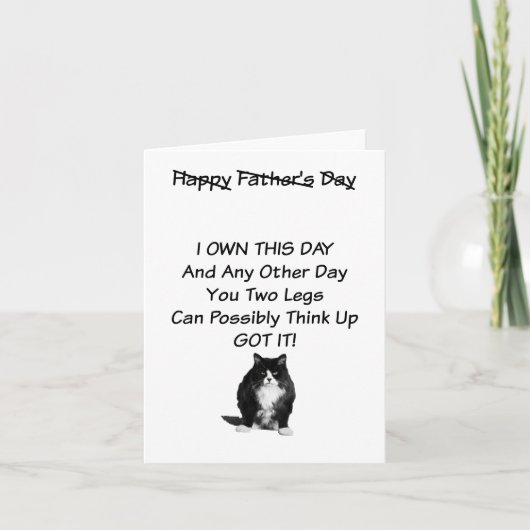 Grumpy Cat Fathers Day Card Karte (Vorderseite)