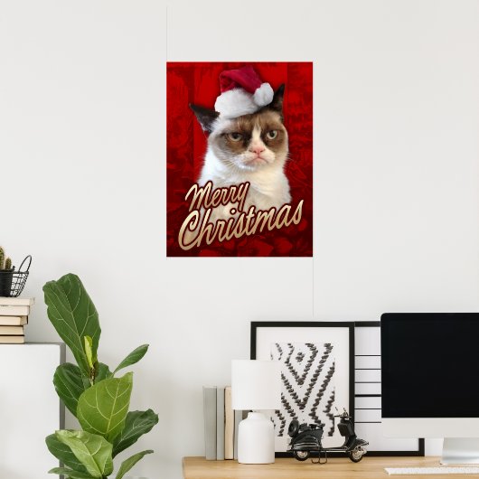 Grumpy Cat Frohe Weihnachten Poster (Heimbüro)
