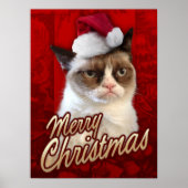 Grumpy Cat Frohe Weihnachten Poster (Vorne)