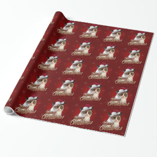 Grumpy Cat Frohe Weihnachtswrapping Papier Geschenkpapier