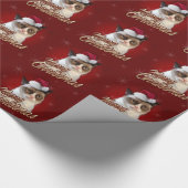 Grumpy Cat Frohe Weihnachtswrapping Papier Geschenkpapier (Ecke)