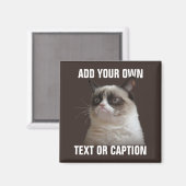 Grumpy Cat - Fügen Sie Ihren eigenen Text hinzu Magnet (Vorderseite/Rückseite)